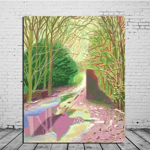 David Hockney Spring Wall Art Canvas Painting Posters Prints Modern Painting Wall Picture For Living Room Home Decor Artwork