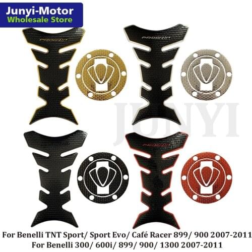 For Benelli TNT Sport/Sport Evo 899 900 300 600i 1300 2007-2011 Fuel Tank Pad Gas Cap Cover Sticker Grip Motorcycle Decal Kit