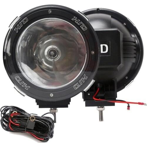 New 2Pcs 7" inch 12V 100W HID Driving Lights XENON Spotlights for Offroad Hunting Fishing Camping Work Spot Lights