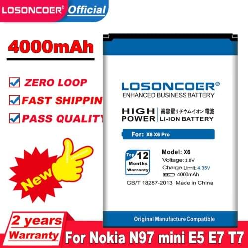 LOSONCOER 4000mAh X6 Battery For Original DOOGEE X6 X6 Pro Mobile Phone Batteries Bateria AKKU ACCU PIL