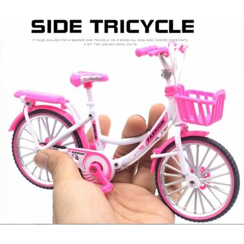 Mini 1:10 Alloy Bicycle Model Diecast Metal Finger Mountain bike Racing Toy Bend Road Simulation Collection Toys for children 12