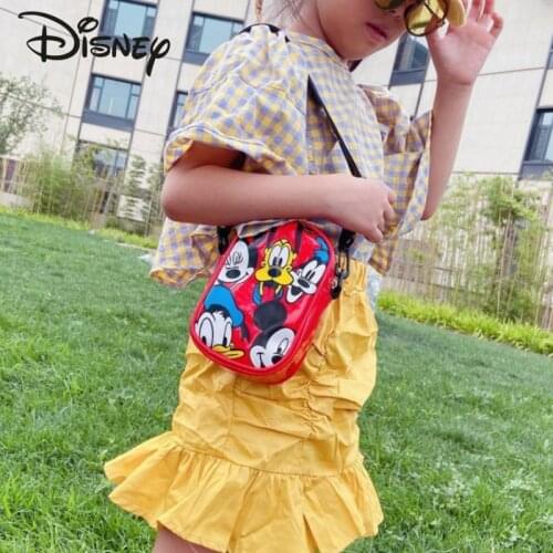 2021 New Disney All-match Popular One-shoulder Diagonal Bag Cute Mini Childrens Coin Purse Fashion Mickey Mouse Cosmetic Bag