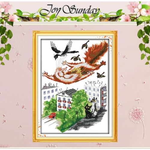 Cats Fantasy Patterns Counted Cross Stitch 11CT 14CT Cross Stitch Set Wholesale Cross-stitch Kit Embroidery Needlework