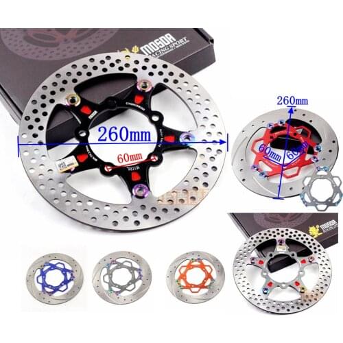 The New Universal 5 hole 260*60MM Electric cars Motorcycle Front Rear Brake Disc Floating Disc For Honda Yamaha Kawasaki BWS RSZ
