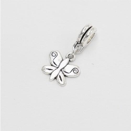 Wholesale Bulk Beads 12pcs Butterfly Charms Pendants Suitable for Womens Necklace Bracelets Jewelry Making