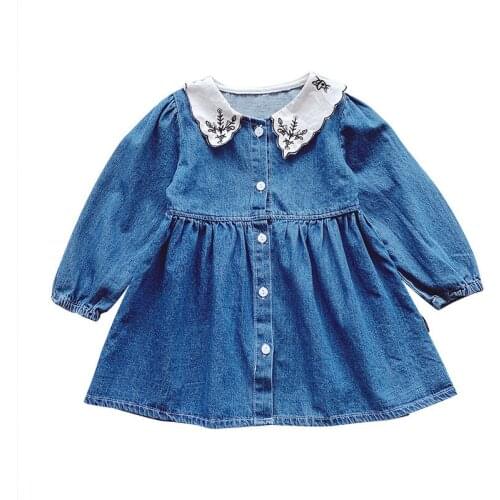 2020 Autumn Solid Girls Dress Long Sleeve Kids Dresses For Girls High Quality Fashion Girl Clothes