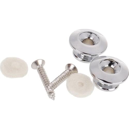 Pair Guitar STRAP BUTTONS END PINS Pegs W/ Mounting Screws For Guitar Mandolin