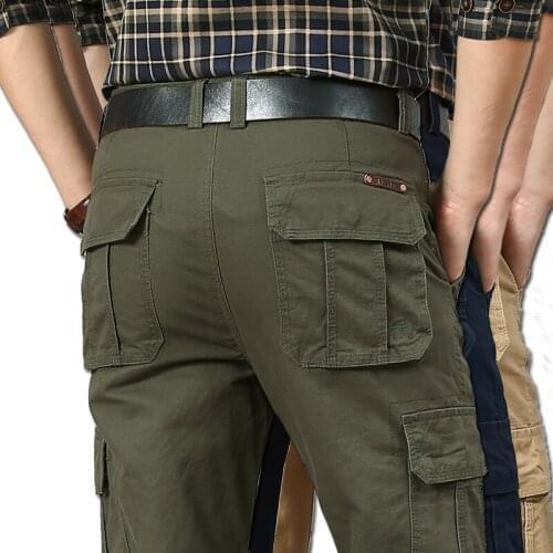 Casual Cargo Pants Men Multi-pockets Baggy Men Pants Military Trousers Autumn Spring Army Pants Joggers Plus Size 40 42 44