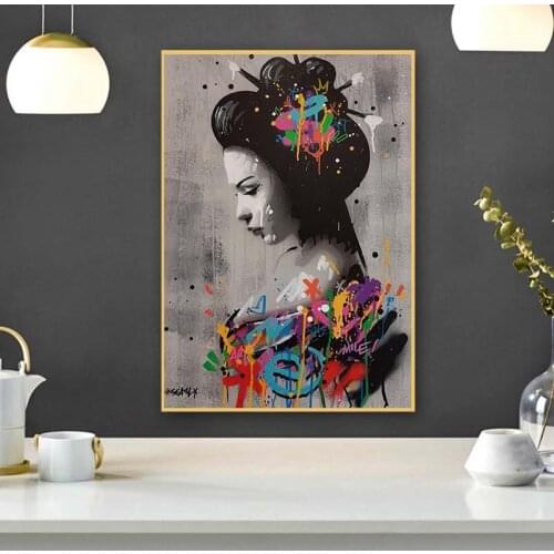 Multicolor Watercolor Sexy Beauty Girl Modern Canvas Painting Scandinavian Posters and Prints Wall Art Picture for Living Room