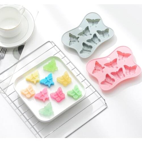 6 Cavities Mini Butterfly silicone Soap Mold Handmade Chocolate Mold Cute Soap Mold cake decorating tools DIY Candy Mould