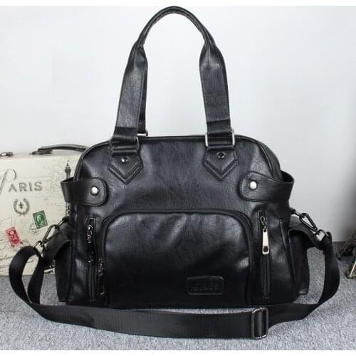 Mens shoulder bag leisure one shoulder straddle handbag travel bag large capacity trendy one shoulder backpack trendy mens bag