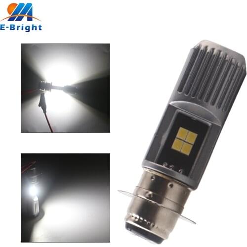 P15D Led Motorcycle Headlight Bulbs White 12V Scooter Headlamp High/Low Beam Spotlight for Electric Car Mororbike 3030 8SMD 1PC
