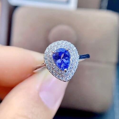 Tanzanite Ring Natural And Real Tanzanite Ring luxury ring Free shipping gemstone 925 sterling silver Fine jewelry