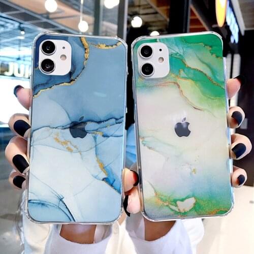 Vintage Marble Phone Case For iPhone 6s 7 8 Plus SE 2020 12 11 Pro Max X XR XS Max Luxury Fundas Clear Transparent Back Cover
