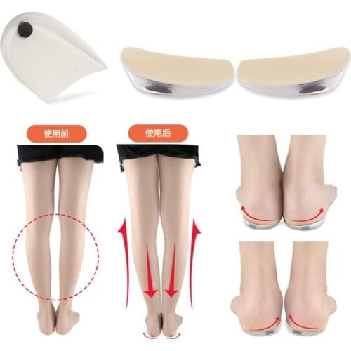 1 Pair Heel Pad Correction O-Shaped Legs X-Shaped Legs Inside Outside Unisex Breathable Soft Magnet Insoles Heightening Pads
