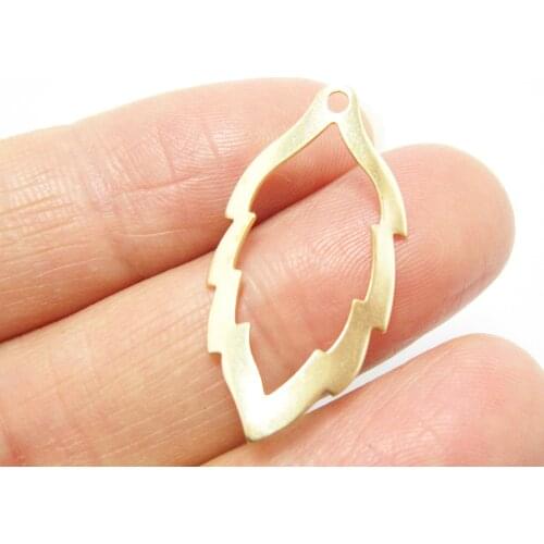 Brass earrings pendant 29x15x0.6mm Leaf brass dangle charms Earrings findings -20pcs R1129