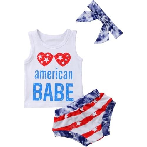 2018 Casual Kids Boy Girls Clothes Summer T-shirt+Striped Pants Outfits 3PCS Set Clothes Size 0-4T