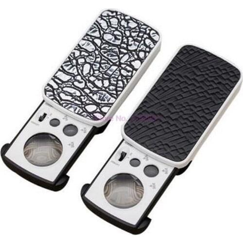 50pcs Magnifying Glass 30X 60X 90X Magnifier Jewelry Appraisal Reading High Magnification Acrylic Optical Lens Loupe With LED UV