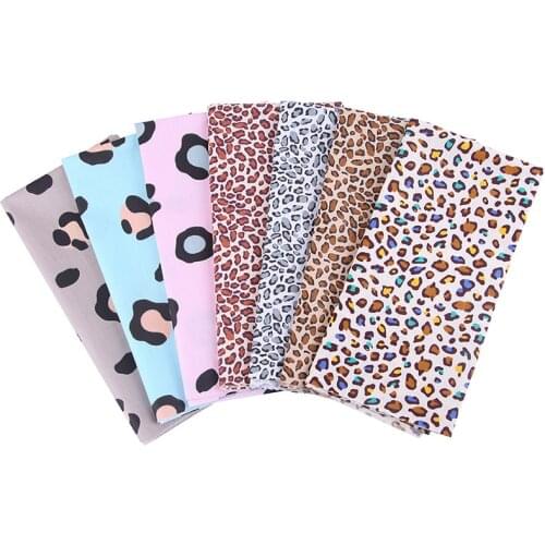 7pcs/Lot,48x48cm/25x25cm leopard Print Series Cotton Fabric,Sewing Quilting Fabrics Bundle,DIY Patchwork Handmade Cloth