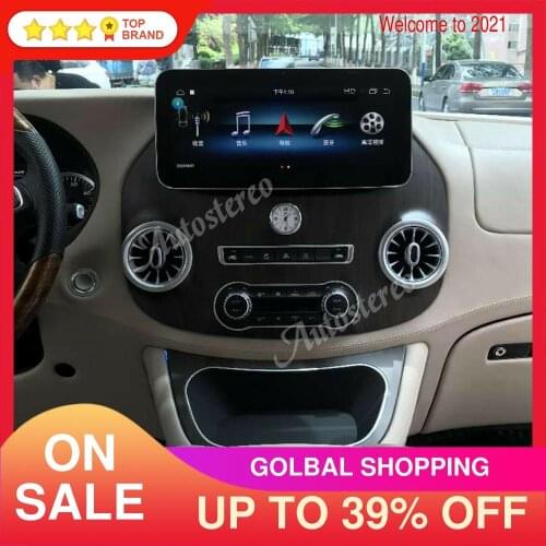 64 Colors Ambient Light 12.3 Inch For Mercedes-Benz Vito V 2016-2020 Android 9.0 Multimedia Player Car Radio Player Head Unit 4G