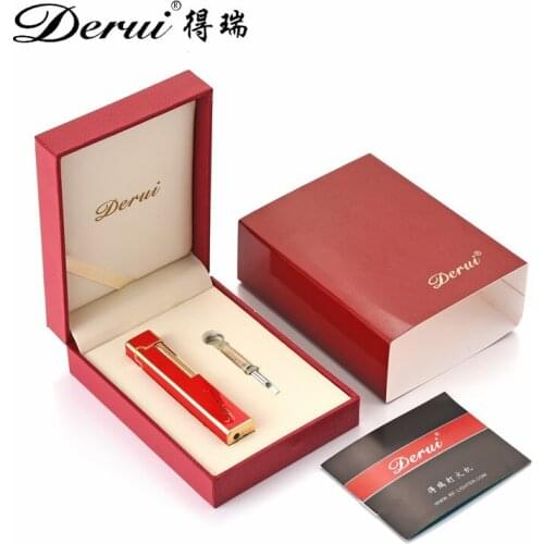 Ladies Side Sliding Gas Inflatable Lighter Metal Strip Open Flame Mini Portable Flint Replaceable High-End Business Smoking Gift