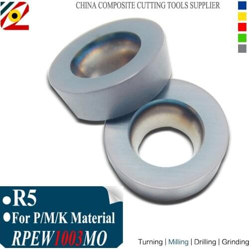 EDGEV 10pcs R5 RPMW1003MO RPEW1003 MO EP5250 Milling Carbide Inserts Tools for Face Mill Cutter EMR Series Tools CNC Machine