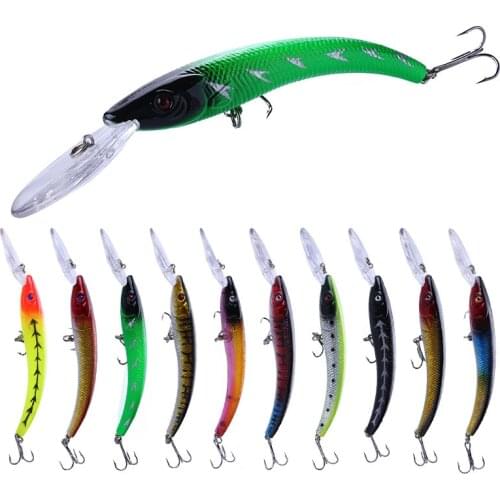 HENGJIA 1pcs Fishing Lure Hard Bait 15.5cm 18g Minnow Crankbait Wobblers Peche Bass Artificial Baits Pike Carp Lures Swimbait