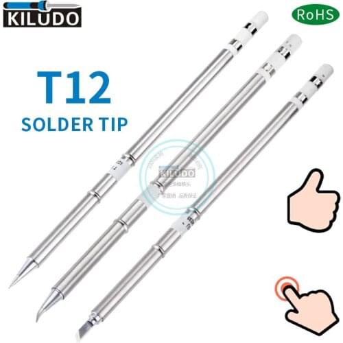 KILUDO T12-J02 T12-KU T12-BL Iron Tips for Hakko Soldering Rework Station FX-951 FX-950 Control Temperature