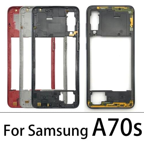 10Pcs/Lot, Middle Frame Bezel Middle Plate For Samsung A21S A217F A31 A315F A41 A415F A70S A707F With Side Key Replacement Parts