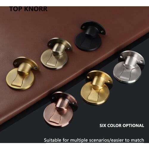 Magnetic door stopper 304 stainless steel door stopper hidden door clamp grab floor nail free door stopper furniture hardware
