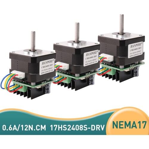 3pcs 17hs2408S micro integrated stepping motor drive controller 0.6A For 3D Printer Monitor Equipment