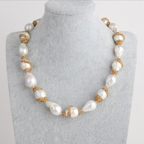 Multicolor Baroque Freshwater Pearl Necklace Free Shipment