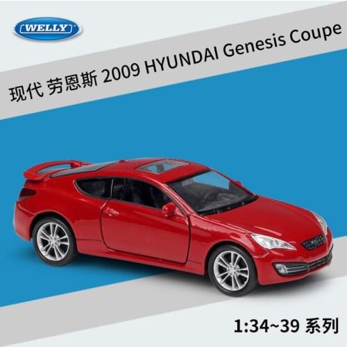 1:36 WELLY Hyundai 2009 Genesis Coupe Metal Diecast Model Vehicles Alloy Model Car For Collectibles Childs gift With Retail box