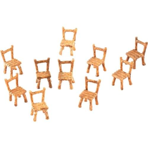 10x Resin Home Chair Model for Fairy Park Garden Scenery Accessories Layout