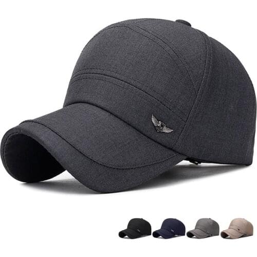 Mens Athletic Premium Original Cotton Twill Fitted Hat Winter Wide Brim Warm Snapback Hat