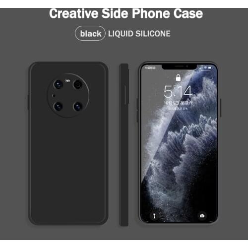 Straight Edge Style Soft Handfeeling Gel Silicone Shockproof Phone Case for Huawei Mate40Pro Dustproof Back Cover