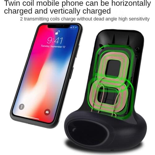 New 15W fast charge wireless charger Vertical wireless charger Mobile phone holder wireless charger KC wireless charger