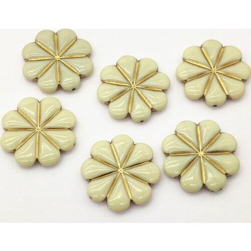 New arrival! 34mm 120pcs Bronzing effect Flower Beads for Handmade Necklace Earring DIY Parts,Jewelry Findings & Components