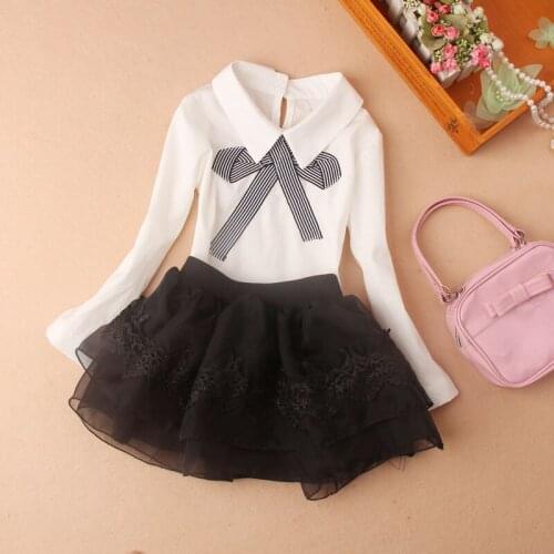 2019 Autumn girls clothes school girl white blouse children clothing cute bow blusas cotton child shirt kids slothes age 2-16Y