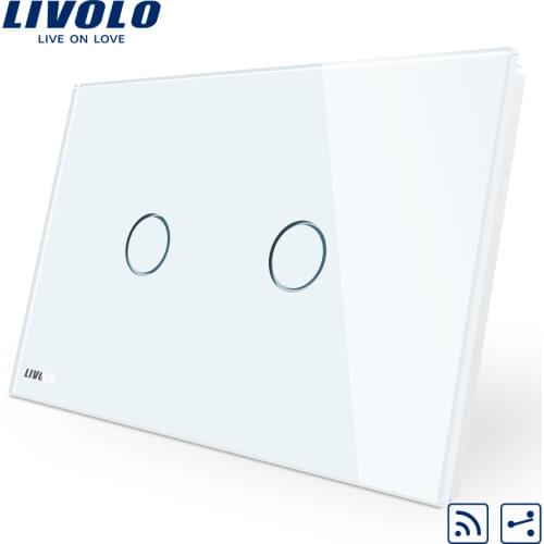 LIVOLO AU US C9 standard,Touch switch,cross switch,2-ways, Touch Screen Light Switch,White Crystal Glass Panel,different control