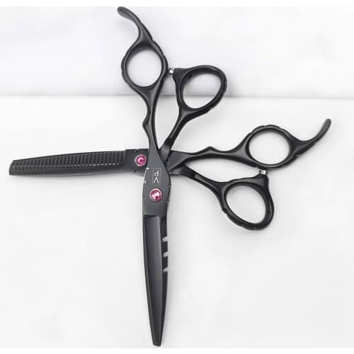 6" JP 440C Professional Stainless Steel Hair Scissors Salon Cutting + Thinning Hairdressing Shears Regular Blade Styling Tools