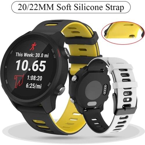 20mm 22mm Soft Silicone Watchbands Strap for Samsung Galaxy Watch 42mm Active2 40mm for Galaxy Watch 3 41 45mm for Huami Amazfit