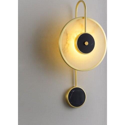 Nordic Postmodern Marble Wall Sconce Minimalis Bedroom Living Room Porch Study Background Wall Light Luxury Bedside Wall Lamp