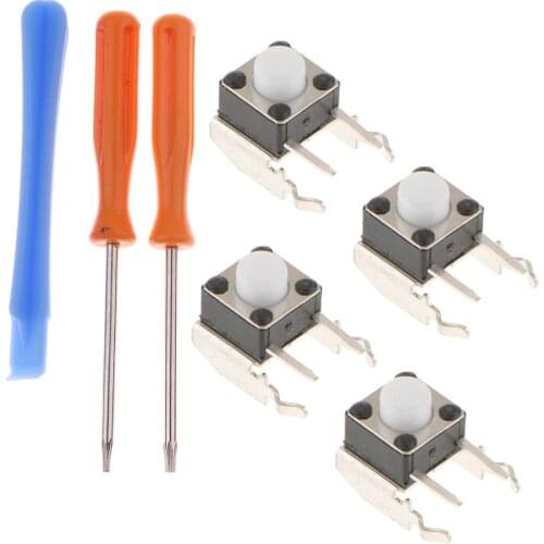 T8H T6 Screwdriver+ LB / RB Switch Button Replace for Xbox One Controller 4 Pieces RB / LB Bumper Button Tactile Switch