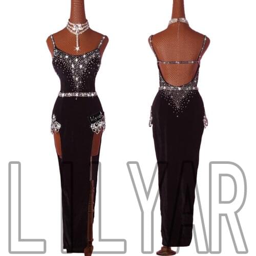 New Latin Dance Dress Competition Dress Costumes Skirt Performing Dress Adult Customize Children Red Matador Skirt Split Skirtes