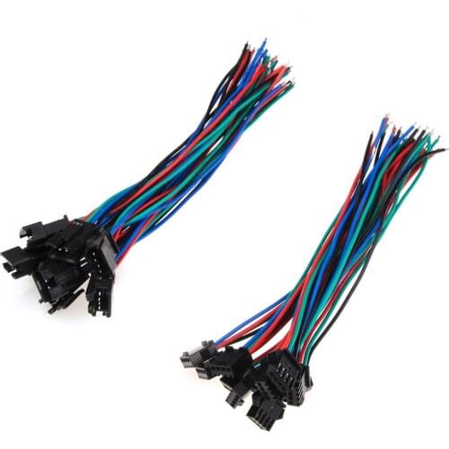 10set 100mm Male Female Connector JST Plug Cable For RC BEC Battery Helicopter DIY FPV Drone Quadcopter