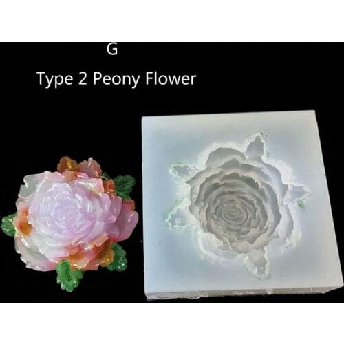 10 Styles 3D Flower Silicone Mold Resin Camellia Peony Daisy Lotus Flower Pendant Jewlery Making Tools Epoxy Resin Molds