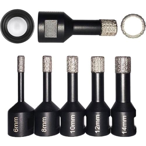 Diamond drilling 6/8/10/12/14mm Professional Quality Dry Vacuum Brazed Drill Core Bits Diamond Marble Hole Opener M14 Thread