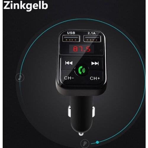 Bluetooth Wireless Cigarette Lighter Display Car Charger Adapter Dual USB Port Handsfree FM Transmitter Auto Car Kit MP3 Player