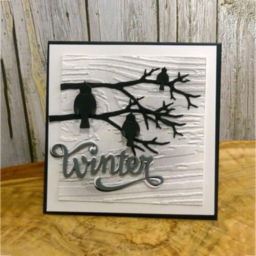 Chegada nova neve aves ramo de corte dados 3d scrapbooking carbono afiada artesanato morrer cartões de convite foto decorati